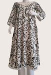 100_ Cotton Printed Umbrella Cut Kurti with Embroidred Net Neckline