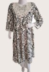 100_ Cotton Printed Umbrella Cut Kurti with Embroidred Net Neckline