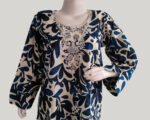 100_ Cotton Printed Blue Colour Coord Set with Beautiful Lace Work