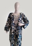 100_ Cotton Printed Blue Colour Coord Set with Beautiful Lace Work
