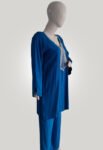 Rayon Blue Colour Coord Set