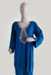 Rayon Blue Colour Coord Set