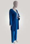 Rayon Blue Colour Coord Set