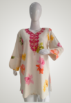 white & pink color 1 piece printed kurti2